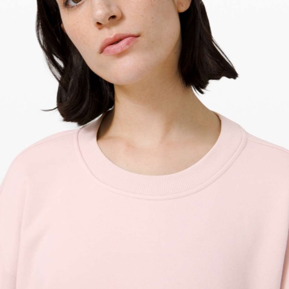Lululemon Perfectly Oversized Crew in Porcelain Pink size 8 - Picture 3 of 8
